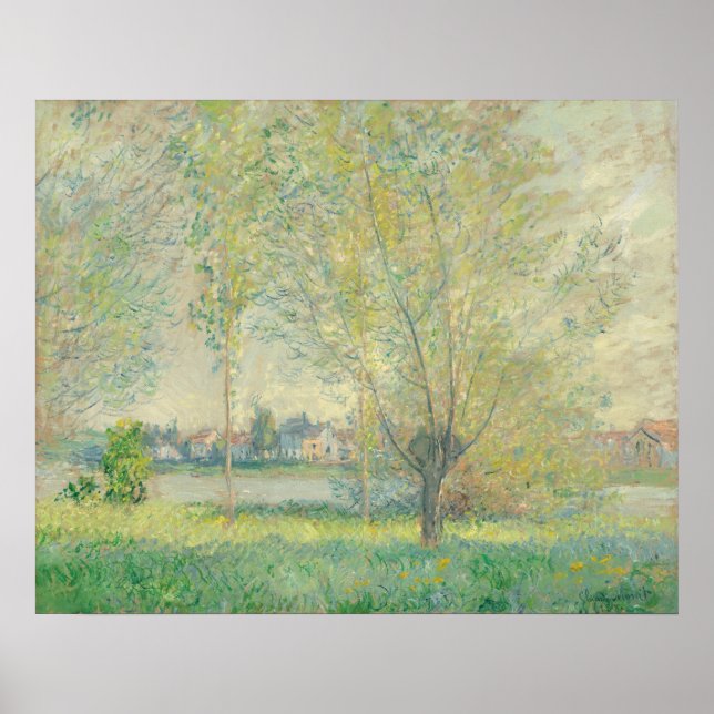 Les saules - Poster des Beaux-Arts de Claude Monet (Devant)