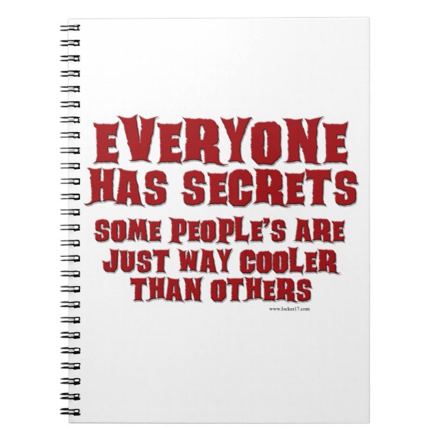 Les secrets sont Cool drôle Livre Slogan Design (Devant)