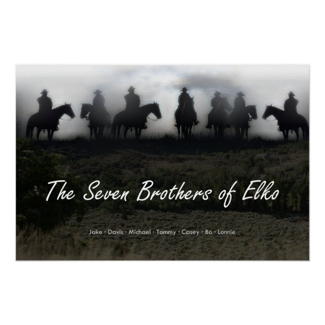 Les Sept Frères d'Elko Affiche Brillante (Devant)