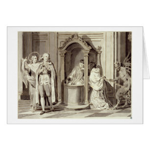 Les Sept Sacrements : Confession, 1779 (stylo, bru