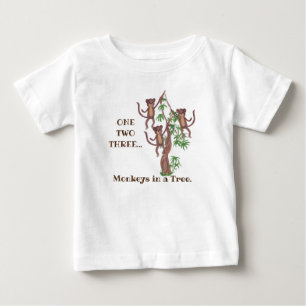 Les singes dans un arbre Baby Fine Jersey T-shirt