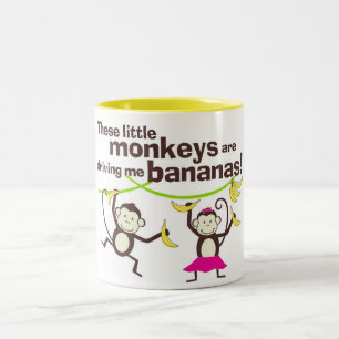 Les singes qui me conduisent Bananes Café Mug