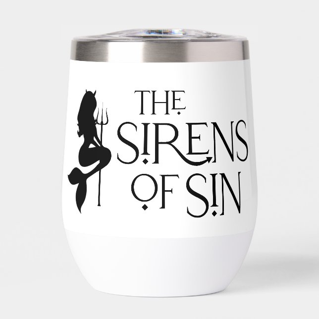 Les sirènes du logo noir du péché Coupe blanche St (Avant)