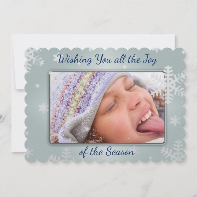 Les Snowflakes Abondent ! Carte de Noël à deux fac (Devant)