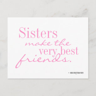 Les soeurs font les meilleurs amis - carte postale
