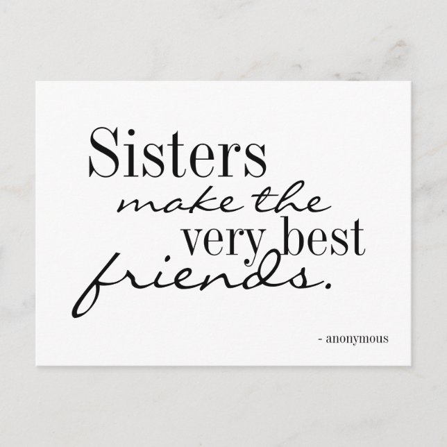 Les soeurs font les meilleurs amis - carte postale (Devant)