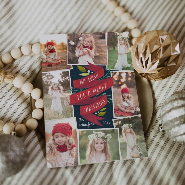 Les soirées festives | Carte de collage photo de v (Créateur téléchargé)