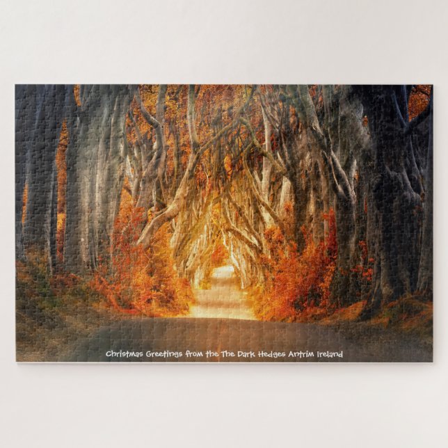 Les Sombres Haies Antrim Irlande. Jigsaw Puzzle (Horizontal)