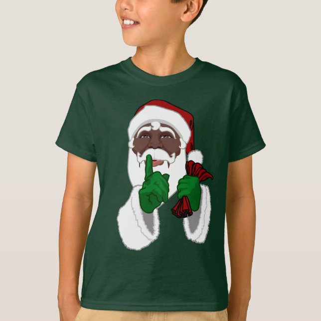 Les T-shirts Black Père Noël de Père Noël de en Af (Devant)