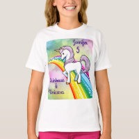 Les T-shirts d'anniversaire Rainbow et Unicorn