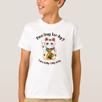 Les T-shirts de l'enfant chanceux de chat