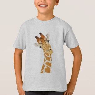 Les T-shirts de l'enfant mignon de girafe