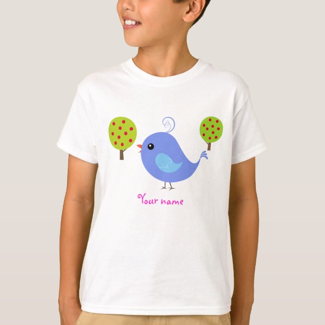 Les T-shirts de l'enfant personnalisé d'oiseau (Devant)