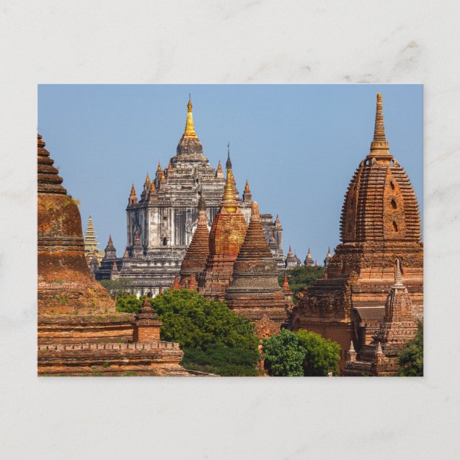 Les Temples de Bagan sur la carte postale du Myanm (Devant)
