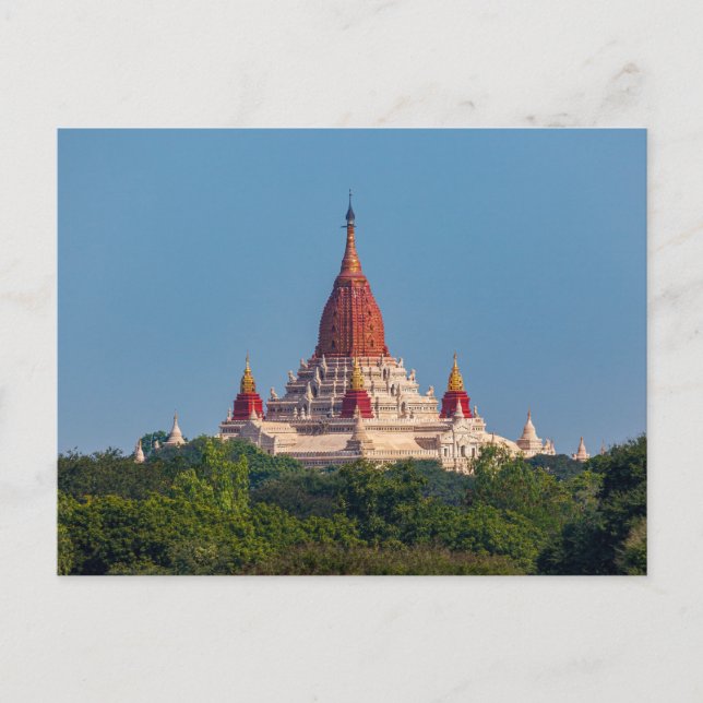 Les Temples de Bagan sur la carte postale du Myanm (Devant)