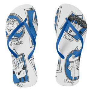 Les tongs bleus royaux de "Charles Pals"