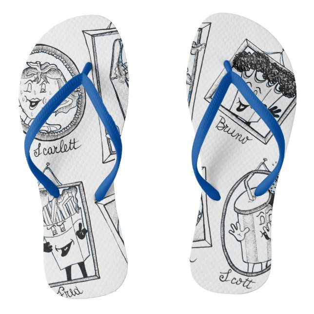 Les tongs bleus royaux de Charles Pals (Semelle)