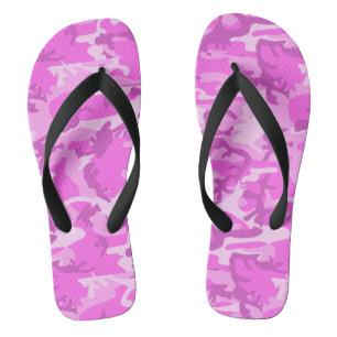 Les tongs de camo rose