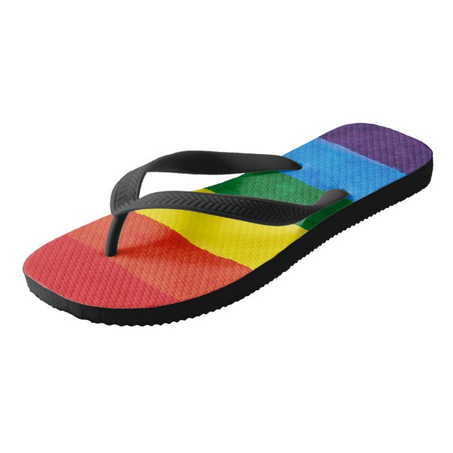 Les tongs de la fierté arc-en-ciel LGBT (Incliné)