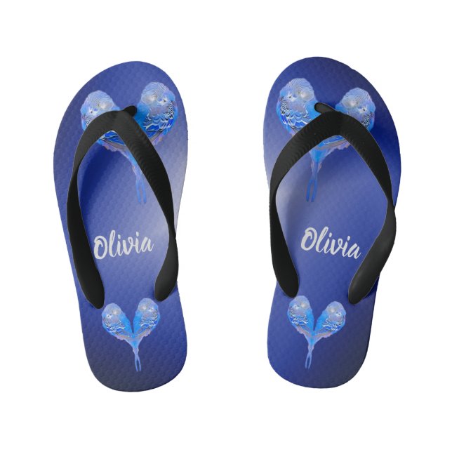 Les tongs personnalisables Blue budgie (Semelle)