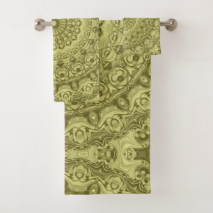 Les tons verts de style antique Médaillon design