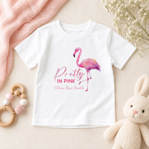 Les Tous Petits Joli Flamant Rose T-Shirt pour Petite Fille