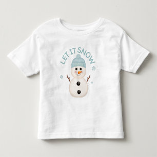 Les Tous Petits Joli Laissez Neiger Bonhomme de Neige T-Shirt pour