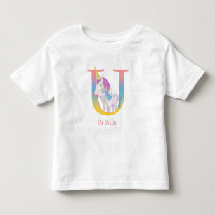 Les Tous Petits L'animal ABC U est pour un T-shirt licorne