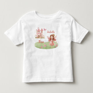 Les Tous Petits Petit Château Papillon Rose Fée T-Shirt pour Tout