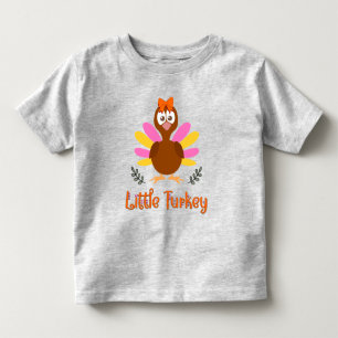 Les Tous Petits Petit Dindon de Thanksgiving T-Shirt pour Petite F