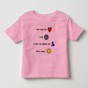 Les Tous Petits Pour Dieu ainsi aimé le T-shirt d'enfant en bas