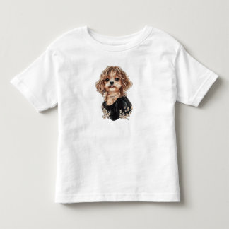 Les Tous Petits T-shirt d'aquarelle de Maltipoo pour enfants