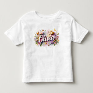 Les Tous Petits T-Shirt personnalisé pour enfants avec motif flora