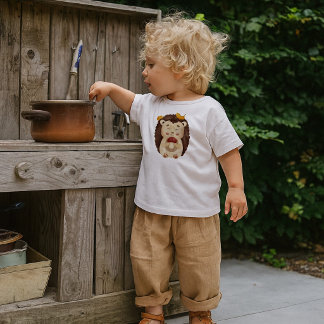 Les Tous Petits T-shirt pour enfants avec un hérisson mignon Kawai