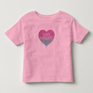 Les Tous Petits T-shirt pour filles modernes avec cœur à paillette
