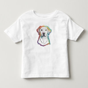 Les Tous Petits T-Shirt pour tout-petit Labrador arc-en-ciel