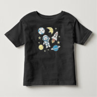 T-shirt Space Adventure Cartoon pour jeunes