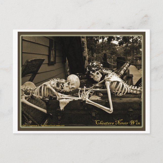Les tricheurs ne gagnent jamais la carte postale (Devant)