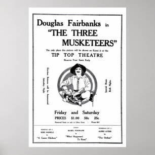 Les trois mousquetaires 1922 affiches vintages