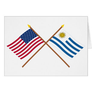 Les USA et drapeaux croisés parUruguay