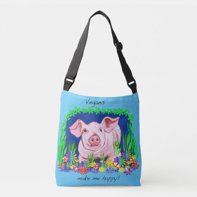 Les végétaliens me rendent heureux ! Sac mignon de (Devant)