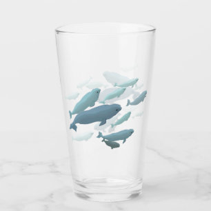 Les verres en verre de baleines de baleine de