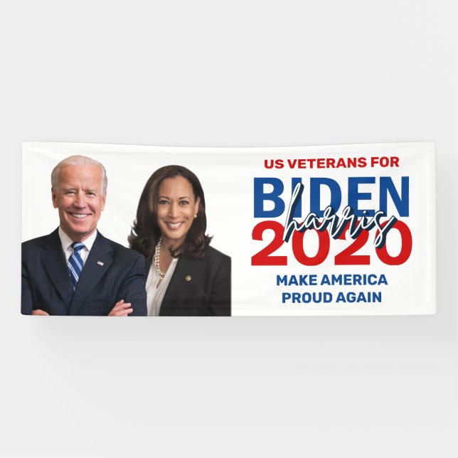 Les vétérans de la bannière électorale de Biden Ha (Horizontal)
