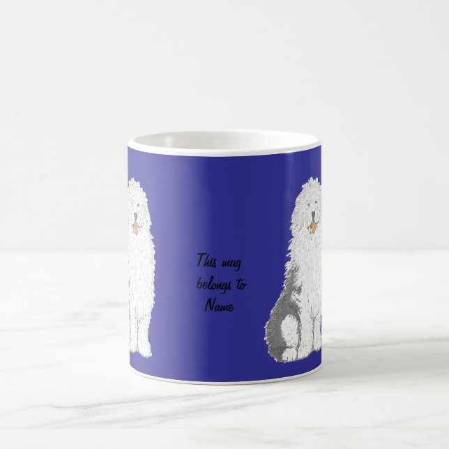 Les vieilles tasses anglaises de chien de berger, (Centre)