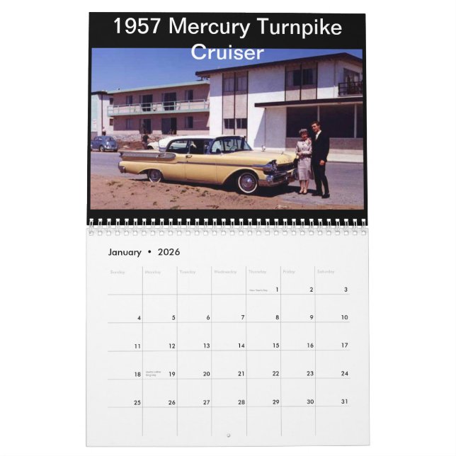 Les voitures classiques du vieux calendrier de (Jan 2026)