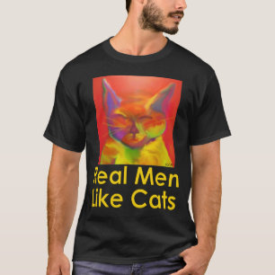 Les vrais hommes aiment le T-shirt de chats
