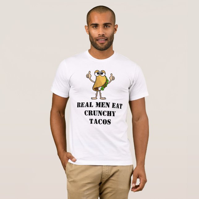 Les vrais Hommes Mangent T-shirt Tacos Crunchy (Devant entier)