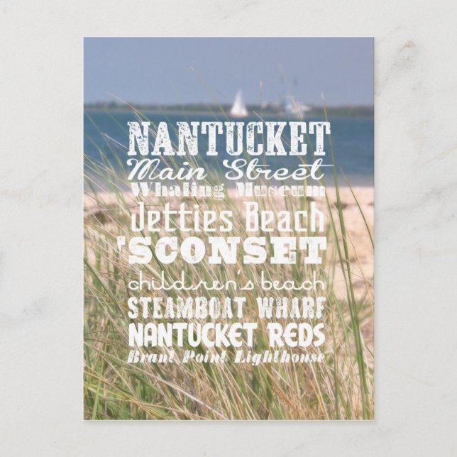 Les vues de Nantucket, Massachusetts - Carte posta (Devant)