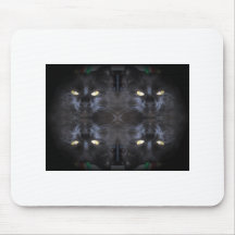 les yeux l'ont le tapis de souris blanc