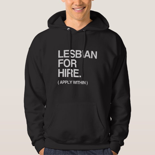 LESBE FÜR MIETE HOODIE (Vorderseite)